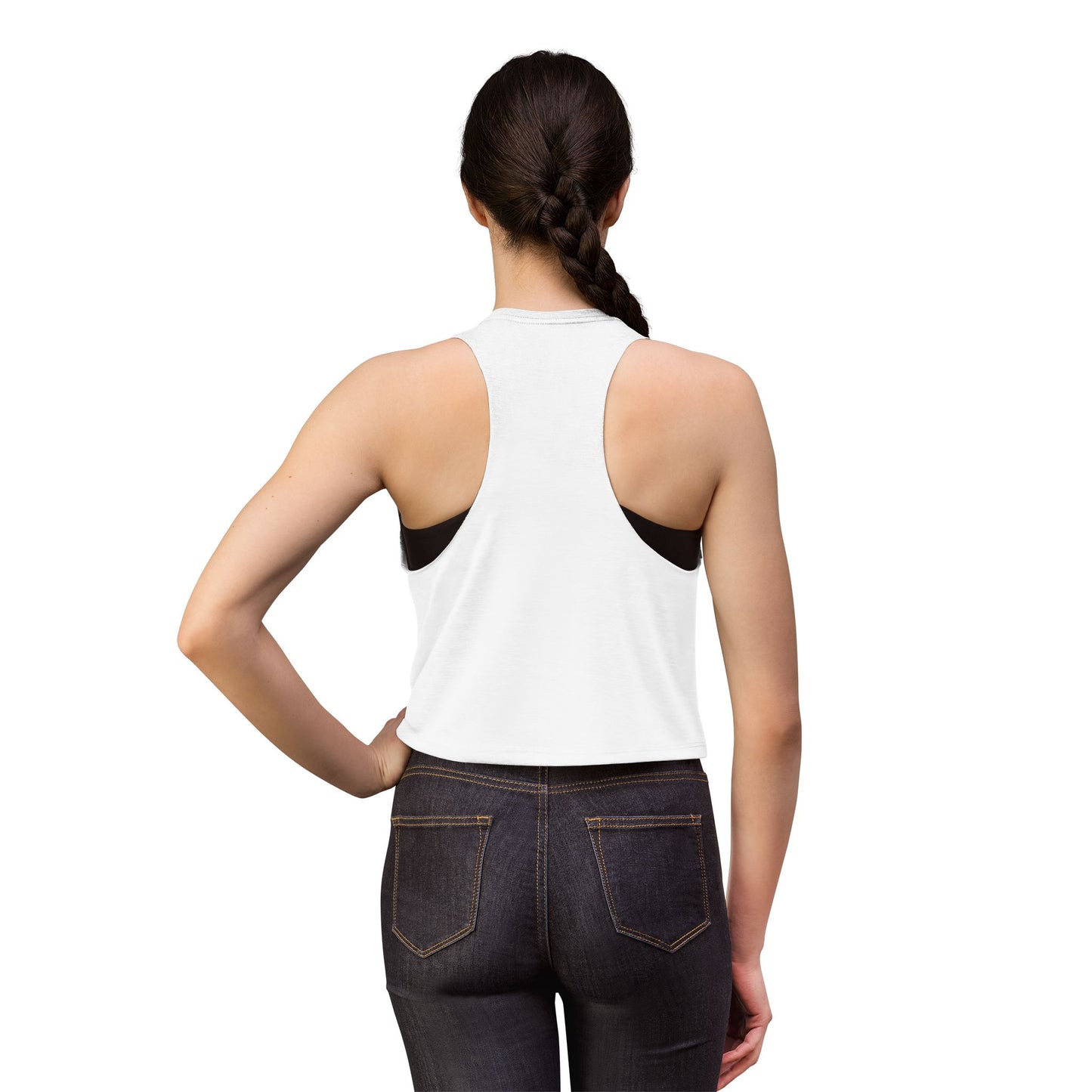 Book Lover Floral Silhouette Crop Top | Bookshelf Art Tank