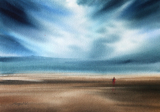 Ocean's Whisper | Original Watercolor Painting