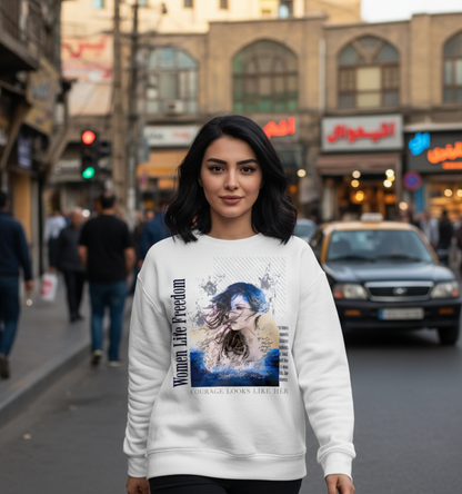 Zan Zendegi Azadi Unisex Shirt | Persian Art Long Sleeve Tee | Iran Gift for Her