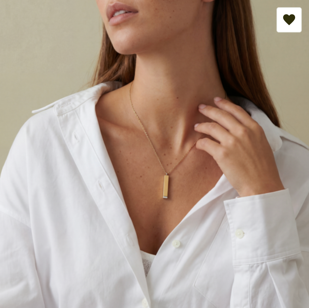 Hidden Message Sliding Bar Necklace | Engraved Secret Tube Pendant