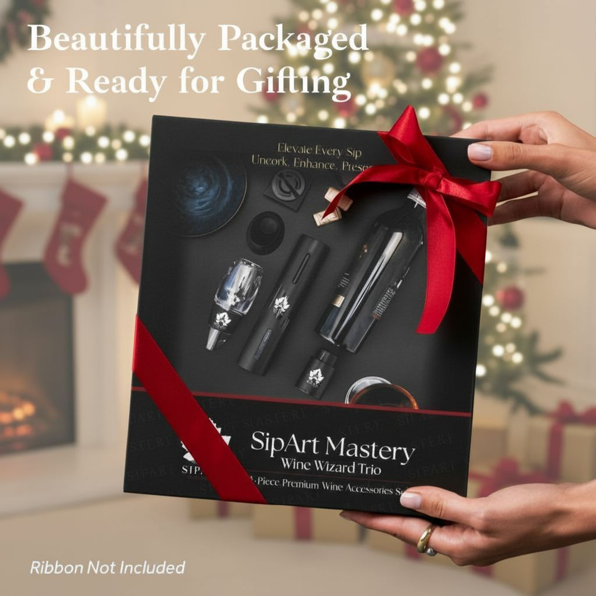 Personalized Luxury Wine Gift Set – Electric Opener, Aerator & Stopper with Premium Box